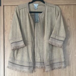 Multiples Tan Women's Jacket Petite Small